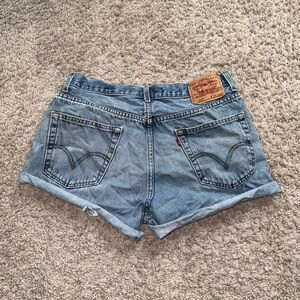 Levi's Blue Jean Shorts High-Waisted Cut-Off